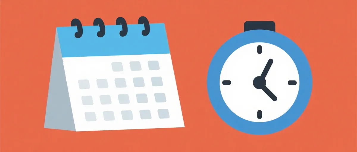 开奖日历与时钟示意图